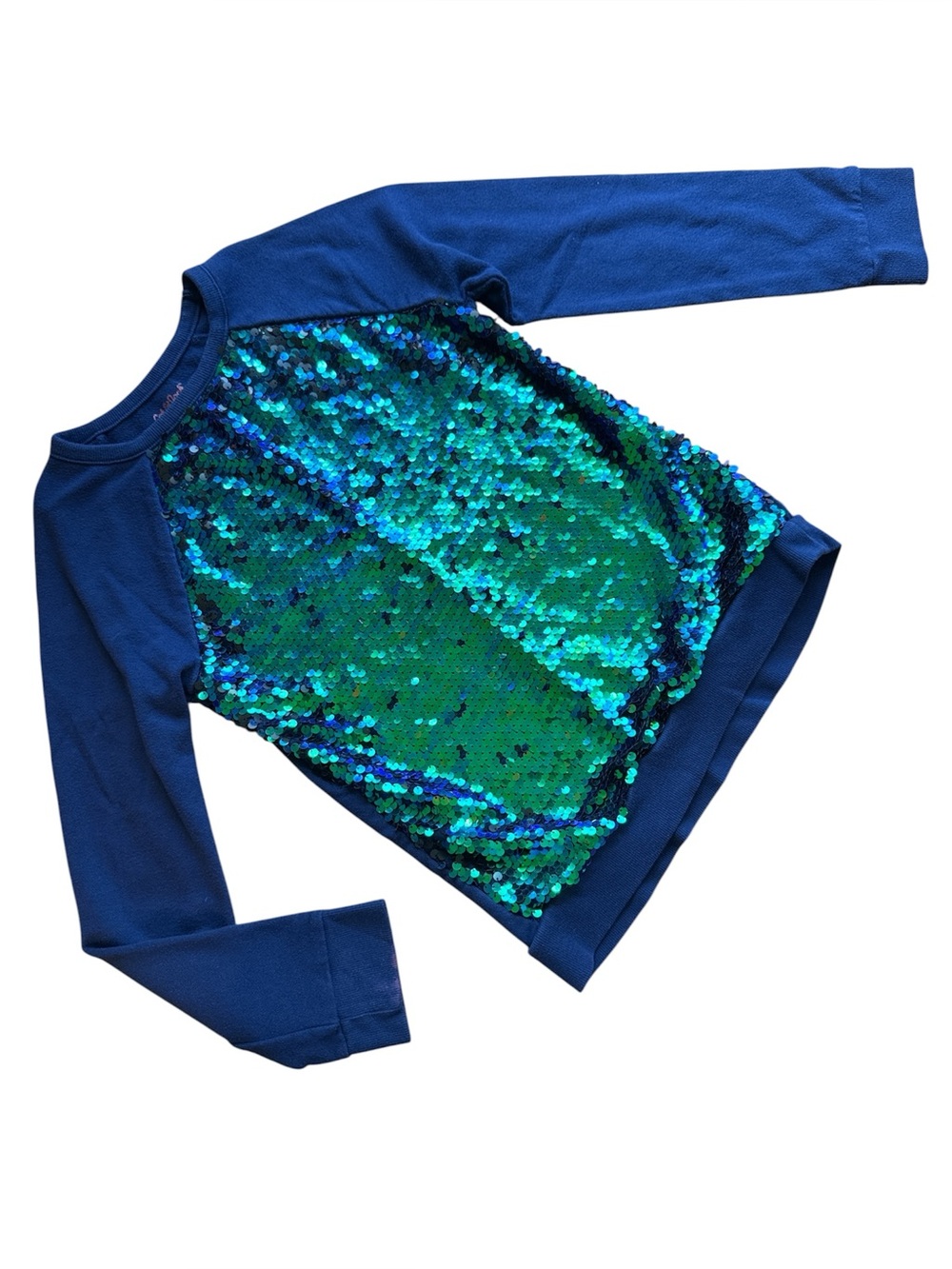 Cat & Jack Girls L(10/12) Flippy Sequin French Terry Swearshirt